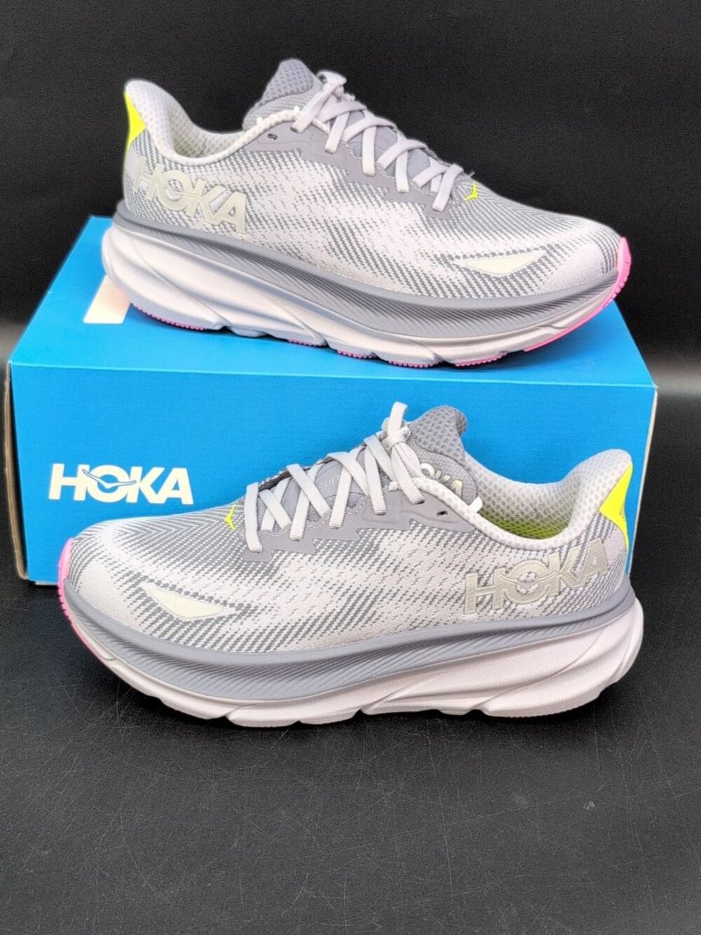 Hoka One One Clifton 9 GTX Women's Running Shoes US 8.5B Ash Grey 1141490F/GYSK